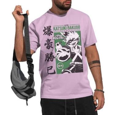Imagem de Camiseta Unissex Anime Boku No Hero All Might - Abstract Geek, P, Rosa
