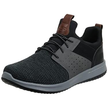 Imagem de Skechers Ajuste relaxado masculino: Braver - Rayland, preto, Preto/cinza, 12
