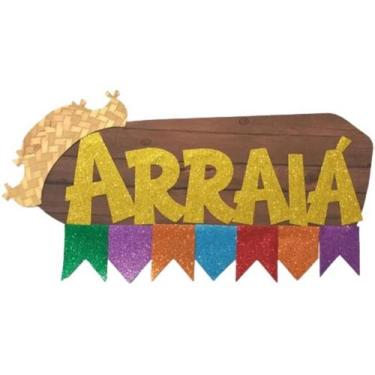 Imagem de Faixa Decoração Festa Junina Arraiá Com Chapéu - 01 unid - piffer