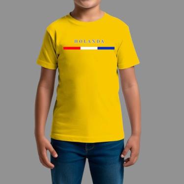 Imagem de Camiseta Infatil Masculina Streetwear Casual Manga Curta Holanda - Rod
