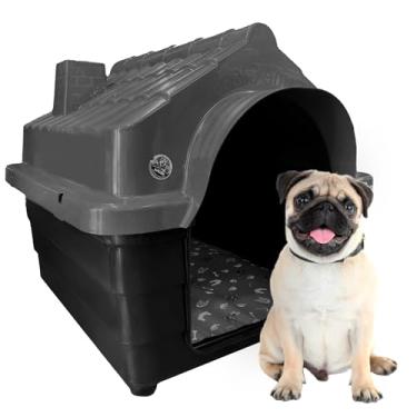 Imagem de Casinha Casa Plástica Cachorro Gato Porte Pequeno Mecpet (Preto, Nº 03)