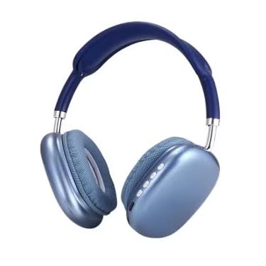 Imagem de Fone de Ouvido Bluetooth M-Bass - Elegância, Leveza e Conforto para Esportes e Corrida (AZUL)