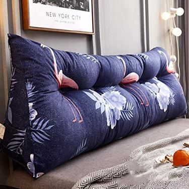 Imagem de Cunha de almofada triangular, almofada de cintura estofada para encosto de cabeceira, almofada de leitura de bloco de apoio para coluna de proteção - b 100 x 23 x 50 cm (39 x 9 x 20 polegadas) (G 200