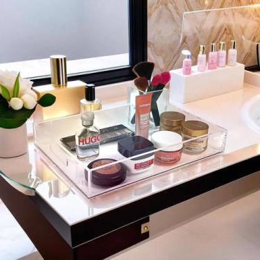 Imagem de Bandeja Acrílico 35x25cm Premium 6mm De Espessura Com Alças - CENTAURI