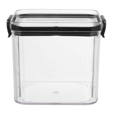 Imagem de Pote Hermetico Acrilico2 Unidades Transparente Veda Tampa Com Trava Alimento Cozinha Armario