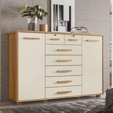 Imagem de Cômoda 2 Portas 7 Gavetas Fontana Albatroz Móveis