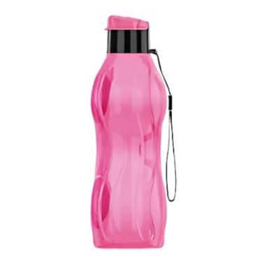 Imagem de Garrafinha De água Treino Squeeze Neon Academia Escola Atacado 600 Ml Resistente (Rosa Translúcida)