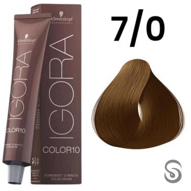 Imagem de Schwarzkopf Igora Color10 Coloração 10 7/0 Louro Médio Natural 60ml, U