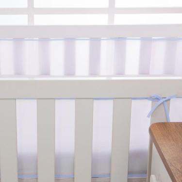 Imagem de tela protetora laterais de berço americano - Miguel baby, Azul