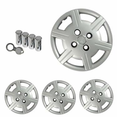 Imagem de Jogo Calota Aro 13 Corsa Classic 2012 à 2015 + Selo Resinado + Tampa Ventil Antifurto