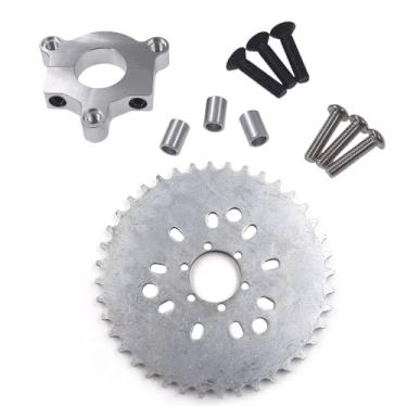 Imagem de Roda dentada UAUS 40 T com adaptador CNC para hub de 1,5 polegadas 415 corrente 49cc 50cc 66cc 80cc 2 tempos bicicleta motorizada bicicleta motorizada