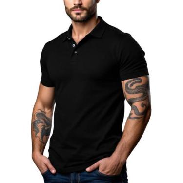 Imagem de Camisa Polo Masculina Alta Qualidade Lisa Malha Piquet - IZY JEANS, Pr