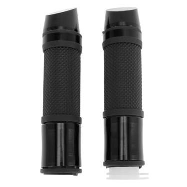 Imagem de TUCKBOLD Kit de capas de guidão de borracha de liga de alumínio antiderrapante para motocicleta, scooter, bicicleta, quadriciclo, preto