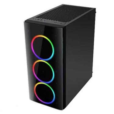 Imagem de Gabinete Gamer ATX Apache Air Mid Tower Vidro Argb Blk 3 Fan - Império
