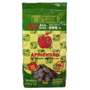 Imagem de BILLY BUCKSKIN HOME & BEAUTY Briquetes de Carvão de Carvalho e Maçã Billy Buckskin Co. Queima Mais Quente, Mais Longa e Mais Limpa | Madeira 100% Natural de Carvalho e Macieira | Briquetes de Sabor Pr