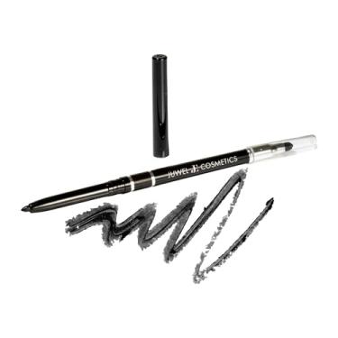 Imagem de Lápis de Olhos Retrátil Juwel Cosmetics, Lápis para Olhos À Prova d'Água e Sem Esfumaçar com Óleo de Rícino, Aloe Vera, Camomila e Vitamina E, Fórmula Suave, Cremosa e Vegana, Sem Necessidade de Apontar.
