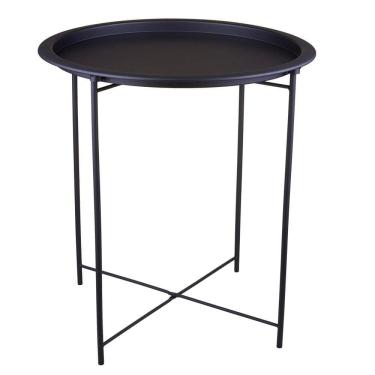 Imagem de Mesa de Apoio Redonda 38x48cm Spritz Cazza Preta