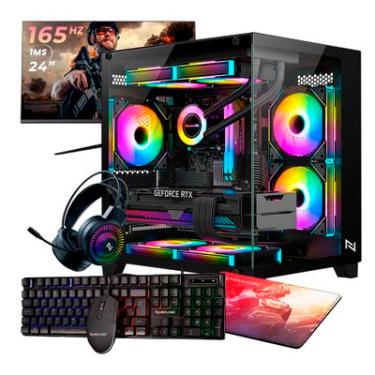 Imagem de PC Gamer Neologic Completo Ryzen 5 5600GT, 16GB RAM, Radeon Vega 7 Integrado, SSD 480GB M.2, 500W 80 Plus, 3 Fans RGB