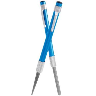 Imagem de Eyech Afiador De Facas Serrilhado 2 Peças, Haste Afiação Diamante Retrátil, Apontador Aço Bolso Portátil, Ferramenta Multifuncional Para Cozinha Ao Ar Livre, Pesca E Caça