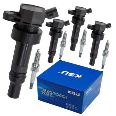 Imagem de KSU Pacote De Bobina E Vela Ignição Compatível Com Hyundai Veloster 1.6L L4 2012 2013 2014 2015 2016 2017