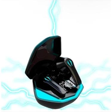 Imagem de Fone De Ouvido Bluetooth Sem Fio LED Gamer Esporte Corrida, Cor:Preto