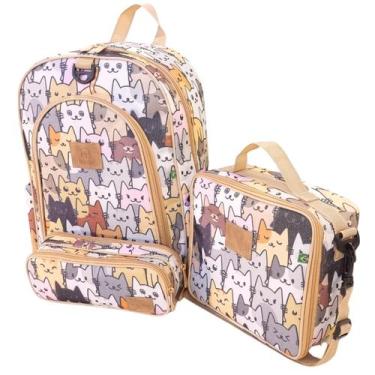 Imagem de Kit Mochila Escolar Infantil Completo Menina Menino Bolsa - Miellu Bol