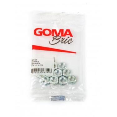 Imagem de Kit Porca Sextavada Goma 5/16`` com 10 Peças