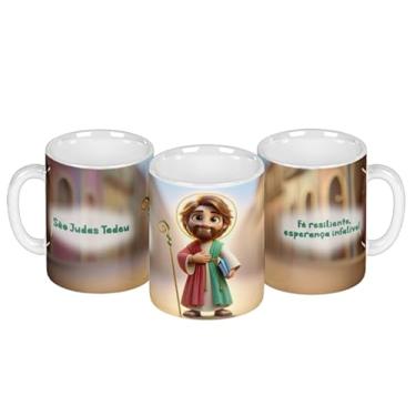 Imagem de Caneca branca católica animação divina (14937)