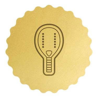 Imagem de Cortador Biscoito Esporte Raquete de Beach Tênis - DOCE IMPRESSO,  4cm