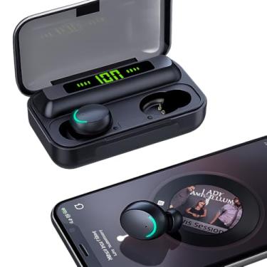 Imagem de Fone Bluetooth M30 TWS Preto com Display LCD – Som Imersivo e Sem Fio com Redução de Ruído Intra-Auricular Compatível com iPhone e Android Premium