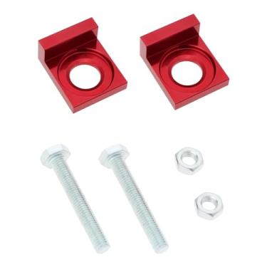 Imagem de ECSiNG 2 peças de 15 mm de diâmetro de orifício de corrente de motocicleta, tensor CNC para motocicleta, motocicleta, 50 cc, 70 cc, 90 cc, 110 cc 125 cc, vermelho