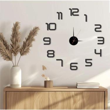 Imagem de Relógio De Parede Grande Tipo 3d Luxo Adesivo Decoração Sala - SWEET H
