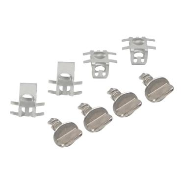 Imagem de MERIGLARE Pinos de retenção da tampa do motor, modificação resistente, substituição direta com parafusos, porcas e retentores para W716006-s439