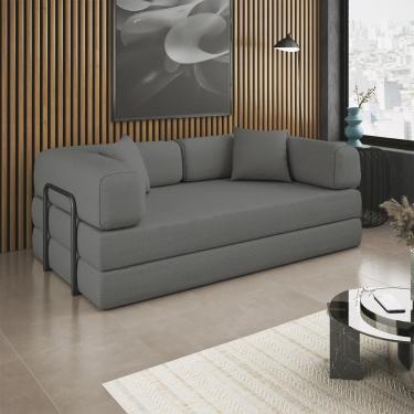Imagem de Sofá Cama Colchão Casal Compactair Confortável Sala Balaqui