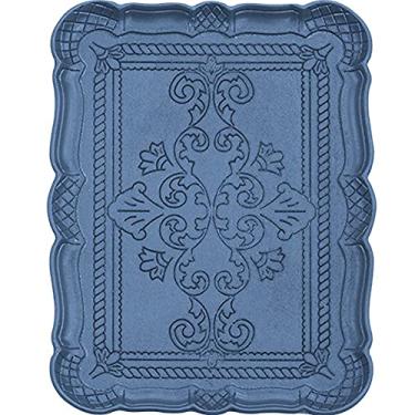 Imagem de WAYUTO Bandeja De Servir Vintage Para Chá, Café, Bar, Pratos Decorativos Rústicos, Festa, Café Da Manhã, Cama, Almoço, Jantar, Frutas, Sobremesas, Aperitivos, Mesa Pátio Azul