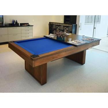 Imagem de Mesa de Sinuca e Jantar - 2,20x1,20 - Nelson Bilhares, Azul royal