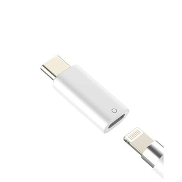 Imagem de Lightning fêmea para USB C macho para Apple Pencil adaptador de carregamento MFI certificado MFI 1ª geração tipo C conector de cabo de carregamento para iPad Pro 10th para iPhone iPencil carregador