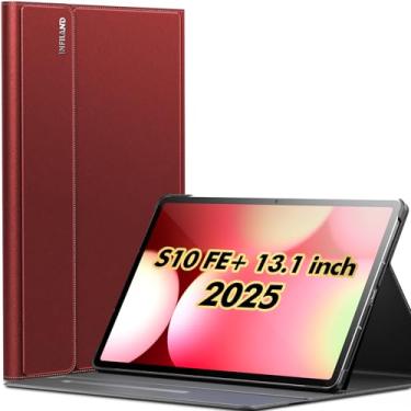 Imagem de INFILAND Capa Para Samsung Galaxy Tab S10 Fe Plus 5G, Ultrafina Com Suporte Multiangular E S Pen Fe+ 13,1" (Sm-X620/Sm-X626B) 2025 Tablet [Ativação/Respiro Automático] (Vermelho)