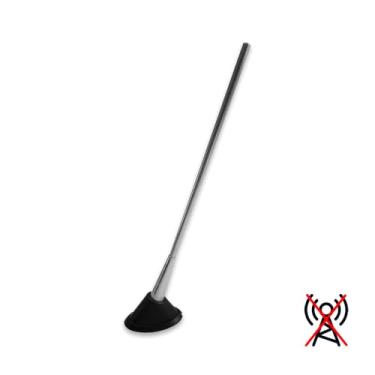 Imagem de Antena Decorativa Haste Alumínio Stalone Longa Cromada 250mm Para Teto de Carro Veículo Universal Parte Dianteira