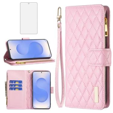 Imagem de Asuwish Capa de telefone para Samsung Galaxy S25 Plus S25+ 5G capa carteira com protetor de tela e suporte de cartão de crédito flip de couro acessórios para celular S25Plus 25S + S 25 25+ SM-S936U