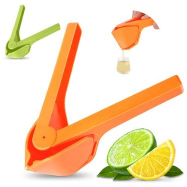 Imagem de Espremedor de limão premium Paoryrb. Espremedor de frutas cítricas de plástico de grau alimentício com alça ergonômica, espremedor de limão conveniente e compacto com filtro de sementes para limão