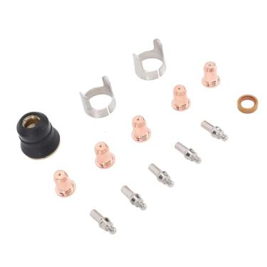 Imagem de LiebeWH Conjunto de Eletrodos de Ponta de Tocha de Corte Ipt40 para Cut-55ds Pro e Cut-65Ds Cutter Armas de Cuttador de Plasma Brass Liga de Zinco Substituição de Aço Inoxidável