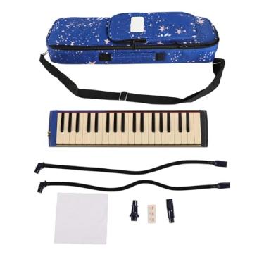 Imagem de 37 Tubos mocais de instrumento de instrumento Melodica de Melodica 2 Tubos macios 2 bocais teclados de ar profissional com um adesivo de troca