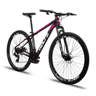 Imagem de Bicicleta Aro 29 Woltz Ride 21 Marchas Freios A Disco, Preto, Rosa, 21