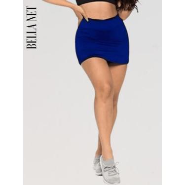 Imagem de Short Saia Para Academia Tapa Bumbum Moda Fitness - Rosa tropical - M 