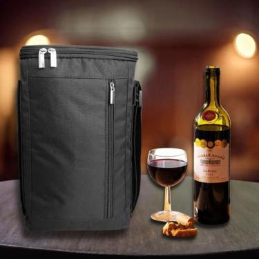 Imagem de Bolsa Termica Porta Vinho Impermeavél 2 Garrafas e Espumante Wine Bag 