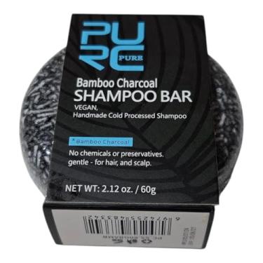 Imagem de Shampoo de Bambu e Carvão Vegetal PURE, Escurece Cabelo e Barba, Promove Crescimento Saudável, Para Cabelos Secos e Danificados, Embalagem com 1 Unidade escurecedor temporário escurecer branco