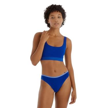 Imagem de Organic Basics Sutiã regata feminino de algodão canelado, Azul vibrante, XPP