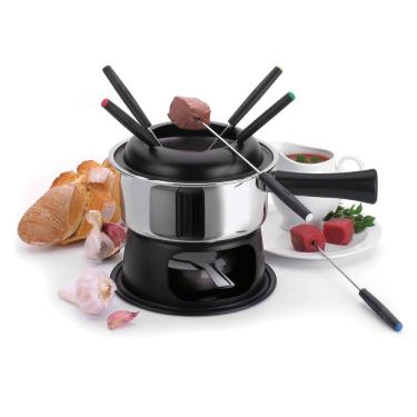 Imagem de Conjunto Serviço Fondue Lugano Inox Carnes Chocolate Queijo