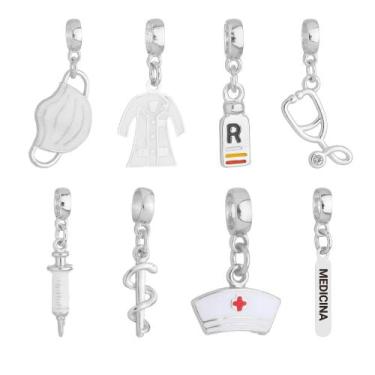 Imagem de Berloques Medicina Médica Banhado a Prata 925 - Work Semijoias, Sering